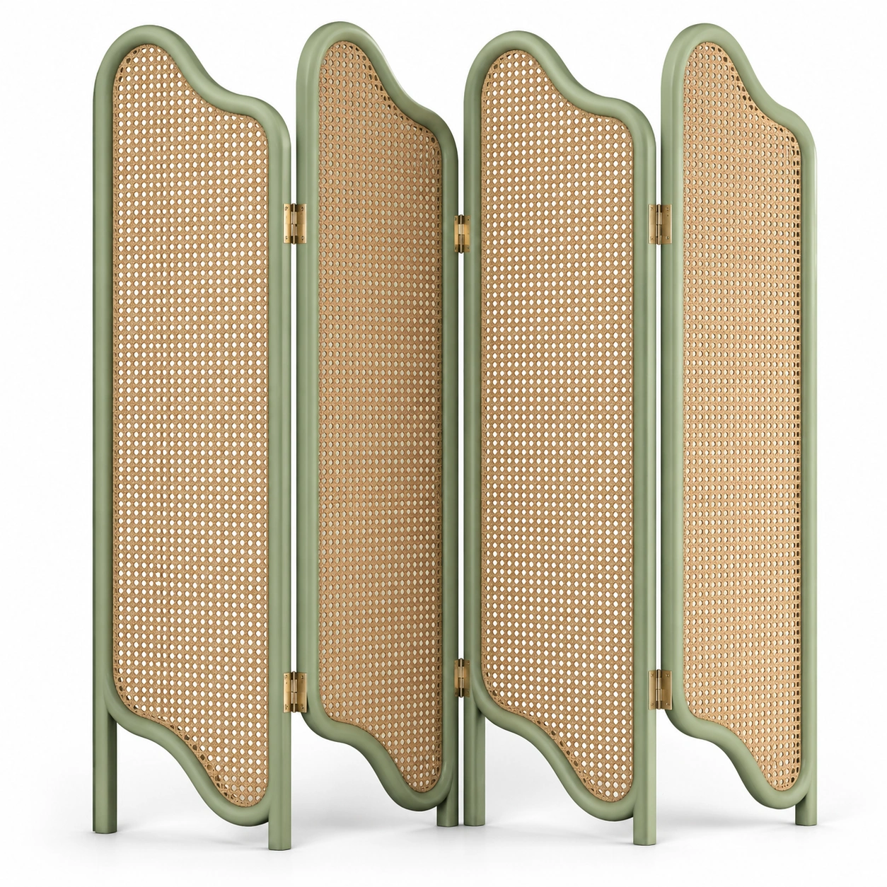 Biombo separador de ambientes de 3 paneles estilo orgánico con rejilla natural 135 x 170 cm-timberlyfe